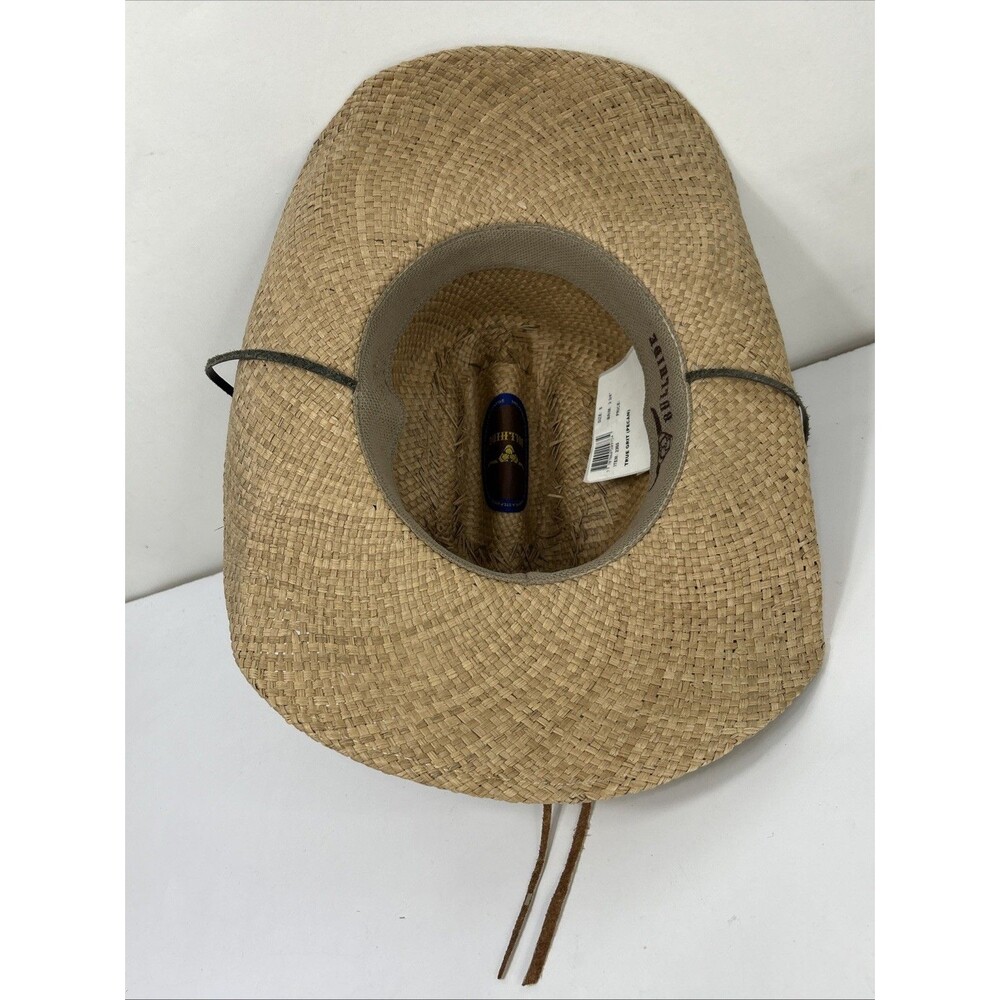Bullhide Straw Leather Cowgirl Cowboy Hat Texas Longhorn Star Western Rodeo - Picture 12 of 13